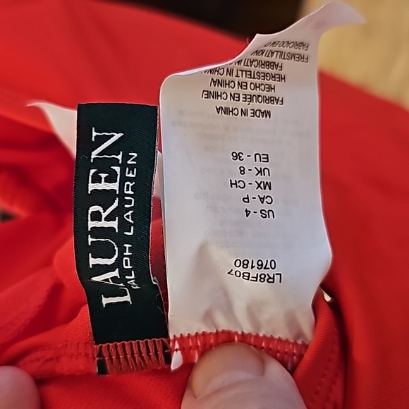 Ralph Lauren brick red sculpting one piece swimsuit bathing sz 4 - Picture 7 of 7